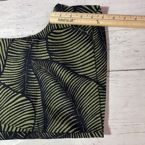 Ann Taylor Devin City Shorts Womens Size 8 Green Black Palm Leaf Print Tailored - Picture 7 of 11